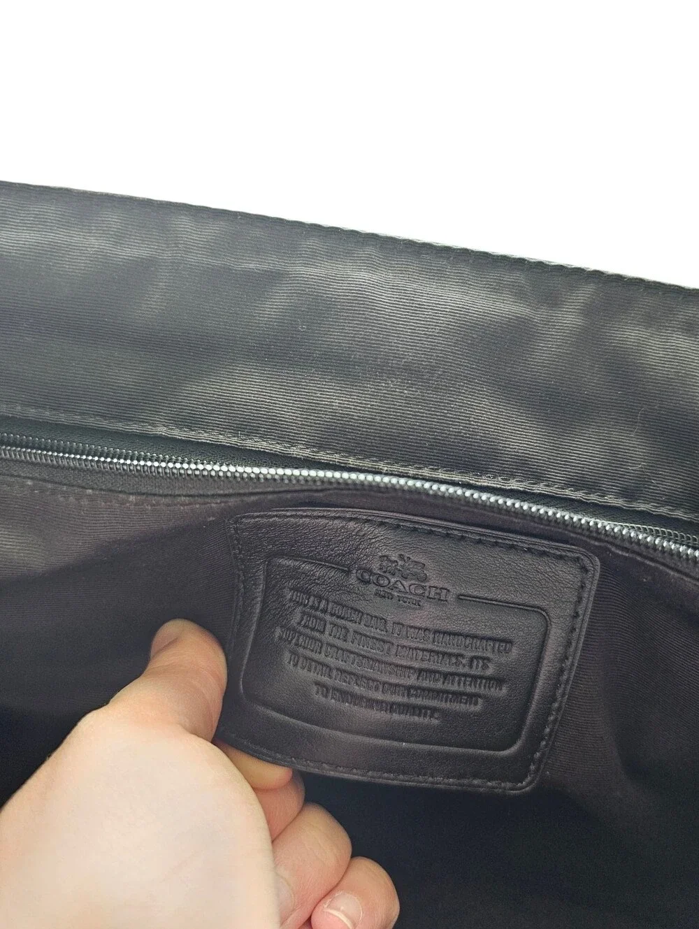 Coach Lexington Flap Business Brief F71073 Black Leather Laptop Bag - Picture 4 of 11